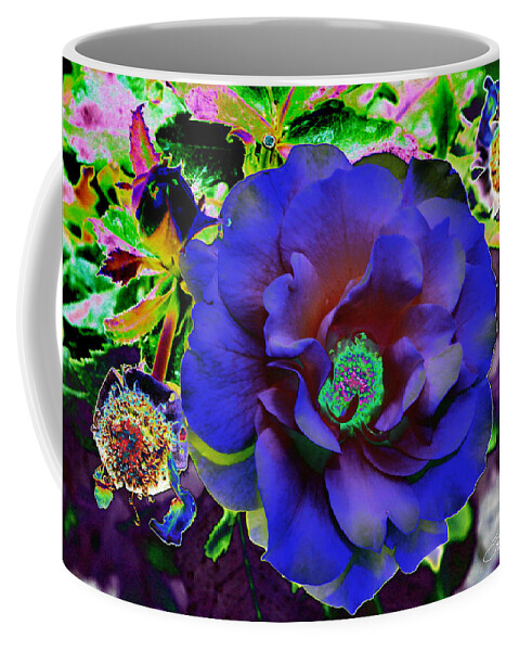 Rose Coffee Mug featuring the photograph Blue Rose by Sylvia Thornton