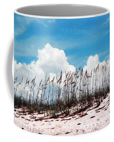 Bright Coffee Mug featuring the photograph Blue Skies and Skyline of Sea Oats by Belinda Lee