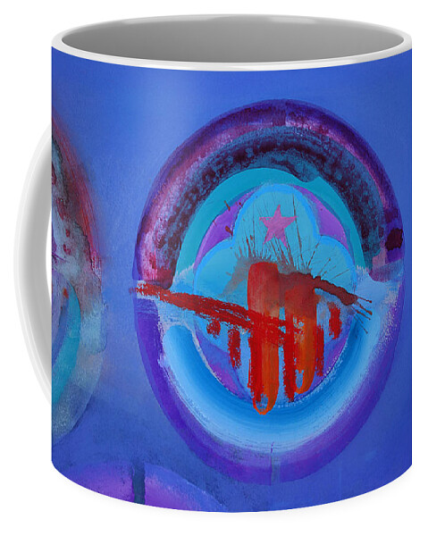 Texas Art Coffee Mug featuring the painting Blue Untitled Image by Charles Stuart