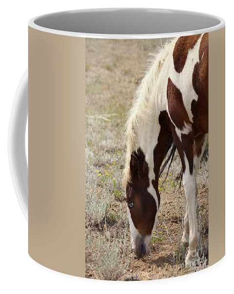 Horse Coffee Mug featuring the photograph Blue by Veronica Batterson