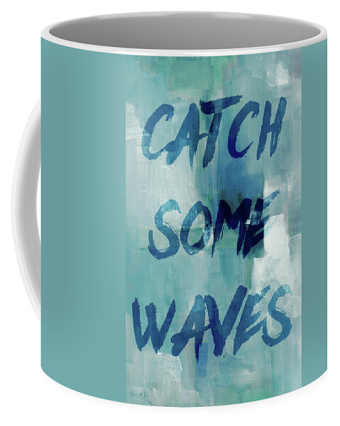 Blue Coffee Mug featuring the painting Blue Waves I by Lanie Loreth