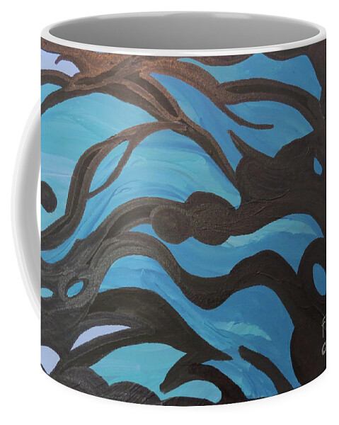 New Age Coffee Mug featuring the photograph Blue Waves of Healing by Mary Mikawoz