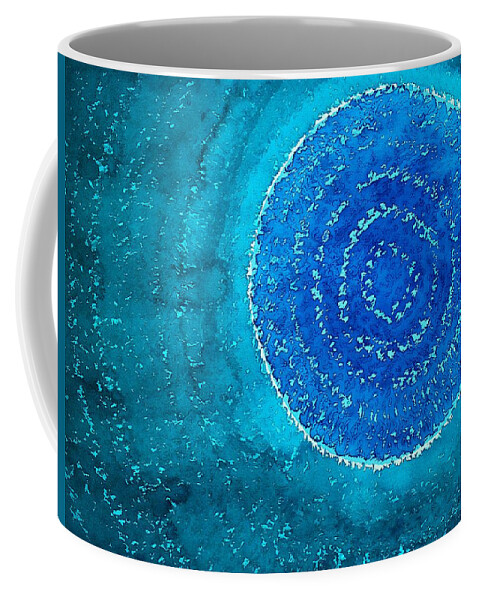 Blue Coffee Mug featuring the painting Blue World original painting by Sol Luckman