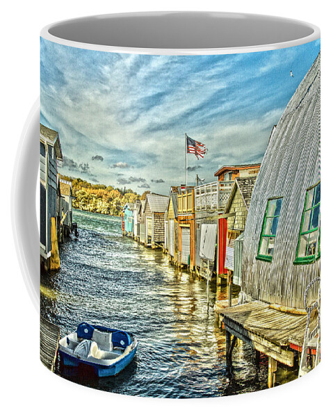 Water Coffee Mug featuring the photograph Boathouse Alley by William Norton