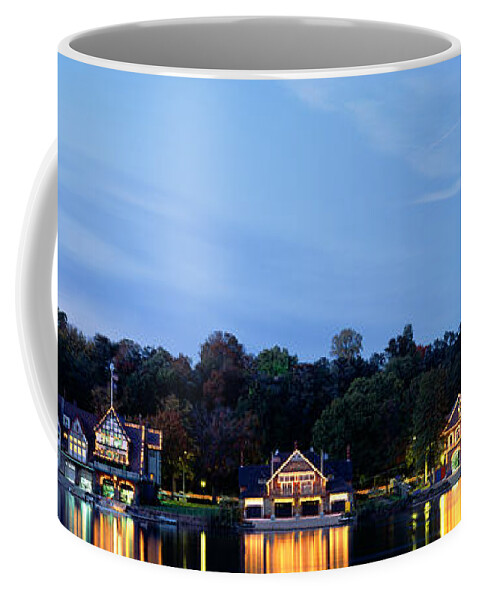 Photography Coffee Mug featuring the photograph Boathouse Row Philadelphia Pennsylvania by Panoramic Images