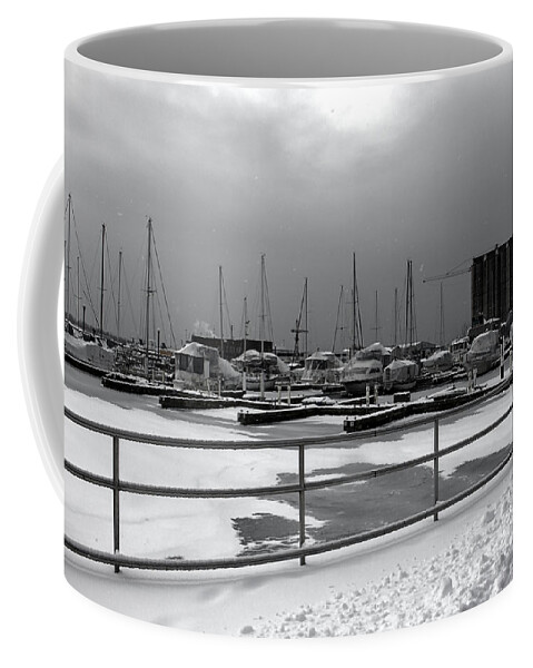 Toronto Canvas Prints Coffee Mug featuring the photograph Boats on Ice by Nicky Jameson