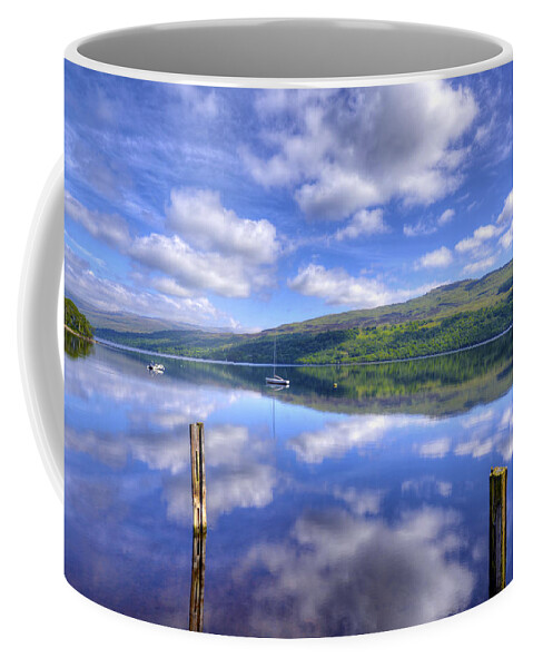 Europe Coffee Mug featuring the photograph Boats on Loch Tay by Matt Swinden