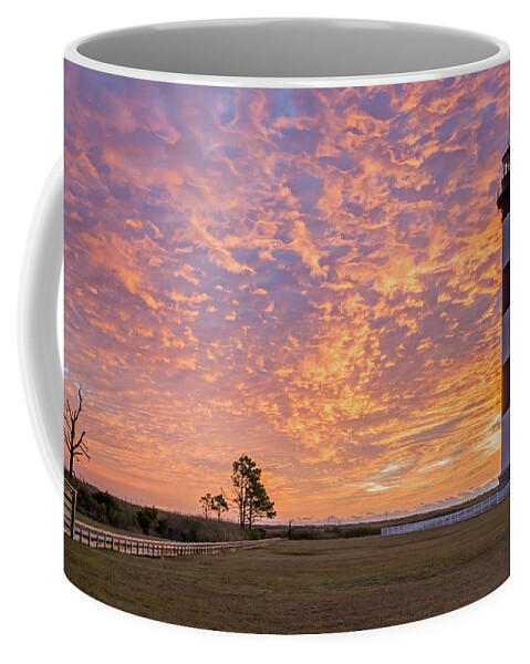 Outer Banks Coffee Mug featuring the photograph Bodie Island Lighthouse at Sunrise by Photographic Arts And Design Studio