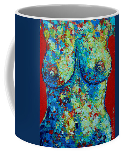 Nude Coffee Mug featuring the painting Bodyscape by Ana Maria Edulescu