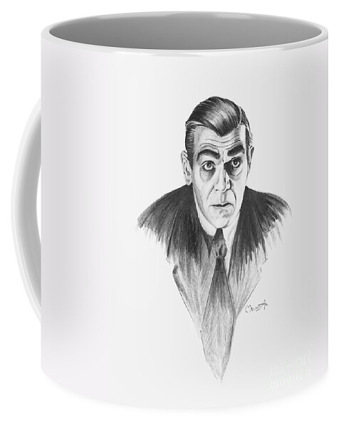 Boris Karloff Coffee Mug featuring the painting Boris Karloff by Melissa A Benson