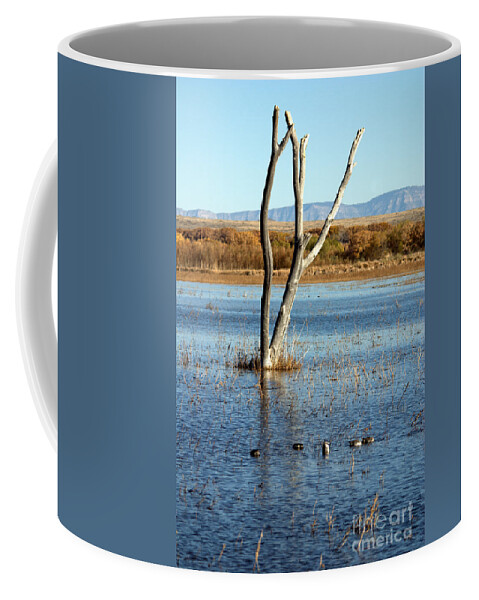 Landscape Coffee Mug featuring the photograph Bosque del Apache Landscape No. 2 by John Greco