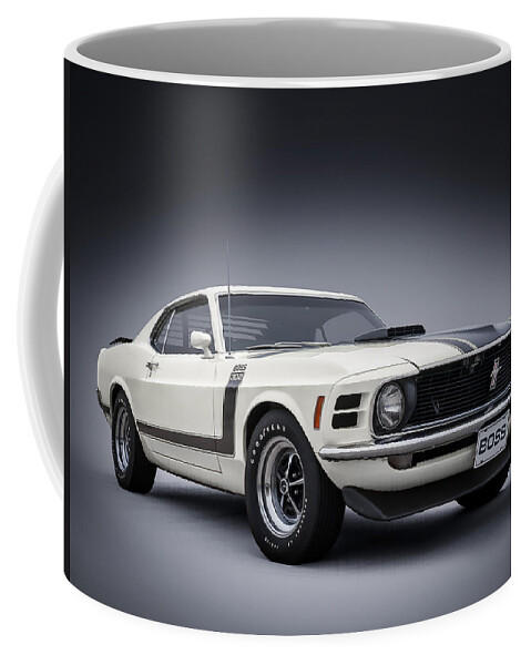 Mustang Coffee Mug featuring the digital art Boss by Douglas Pittman