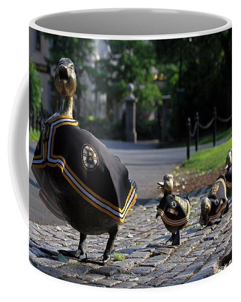 Bruins Coffee Mug featuring the photograph Boston Bruins Ducklings by Juergen Roth