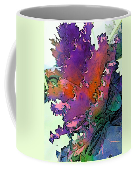 Purple Botanical Coffee Mug featuring the digital art Botanica Fantastica I by Pamela Smale Williams