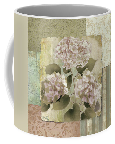 Botanical Coffee Mug featuring the digital art Botanical Hydrangeas by Elizabeth Medley