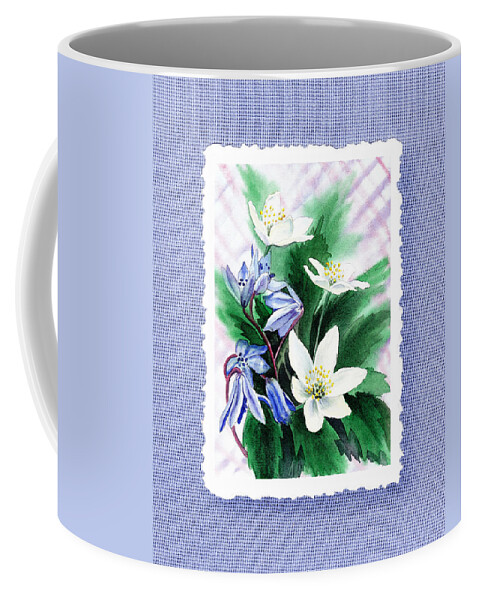 Jasmine Coffee Mug featuring the painting Botanical Impressionism Jasmine Flowers Bouquet by Irina Sztukowski