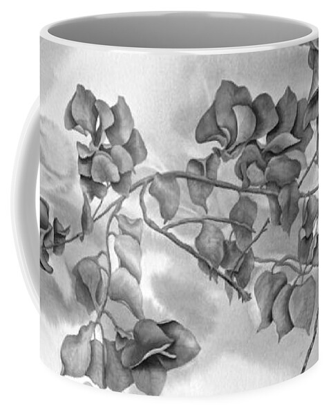 Bougainvillea Coffee Mug featuring the painting Bougainvillea in Contrast by Heather Gallup