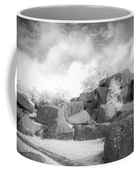 American Civil War Coffee Mug featuring the photograph Boulders in Infrared by Guy Whiteley