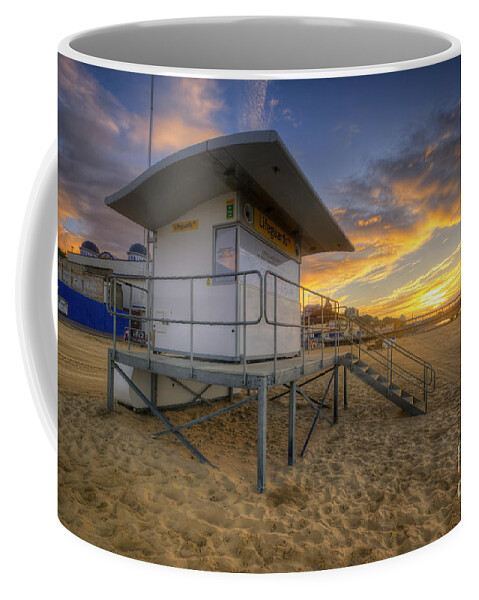 Hdr Coffee Mug featuring the photograph Bournemouth Beach Sunrise by Yhun Suarez