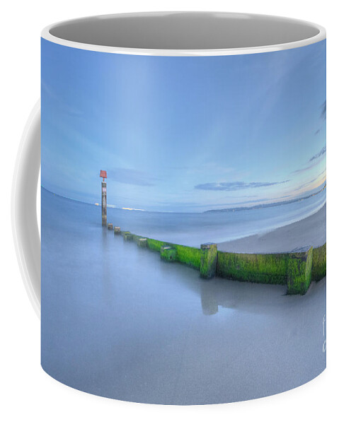 Yhun Suarez Coffee Mug featuring the photograph Bournemouth Beach Sunset by Yhun Suarez