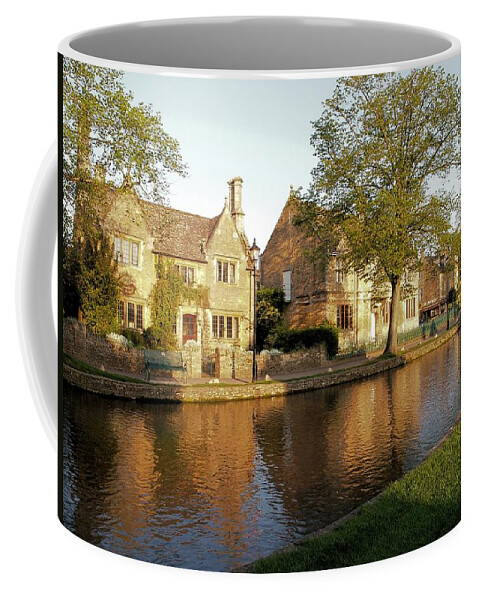 River Coffee Mug featuring the photograph Bourton on the Water by Ron Harpham
