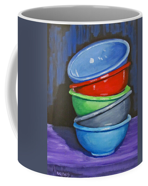 Bowl Coffee Mug featuring the painting Bowls by Kevin Hughes