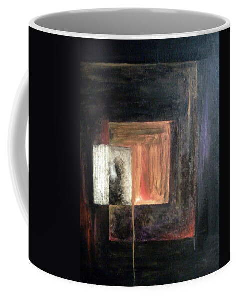 Abstract Coffee Mug featuring the painting Box by Pamela Henry