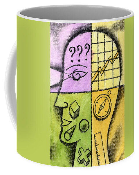 Brainstorming Business Idea Career Path Confused Confusion Goal Goals Idea Ideas Manage Management Objective Objectives Outlook Plan Planning Plans Prospect Prospects Question Mark Think Thinking Thought Thought Process Thoughts Time Management Coffee Mug featuring the painting Brainstorming by Leon Zernitsky