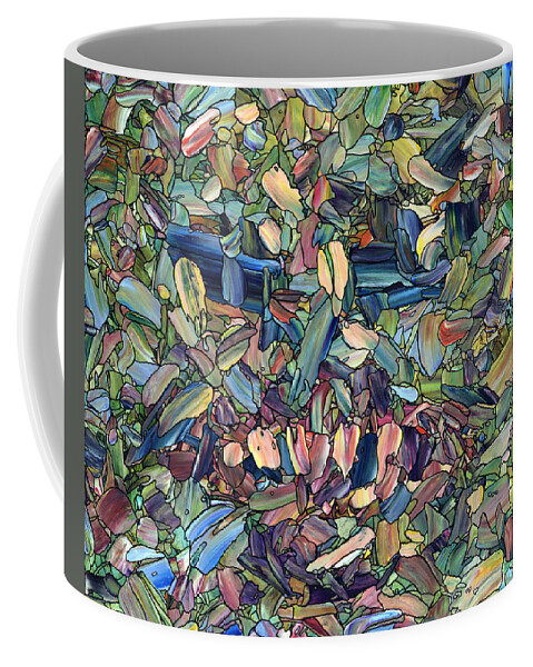 Abstract Coffee Mug featuring the painting Breaking Rank by James W Johnson