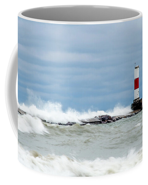 Beach Coffee Mug featuring the photograph Breaking by Wild Fotos