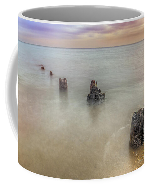 Lake Michigan Coffee Mug featuring the photograph Breakwater by Peter Lakomy