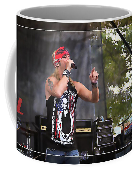 Bret Michaels Coffee Mug featuring the photograph Bret Making Music by Alice Gipson