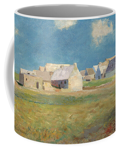 Redon Coffee Mug featuring the painting Breton Village by Odilon Redon