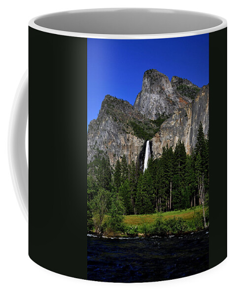 California Coffee Mug featuring the photograph Bridalveil Fall by Caroline Stella