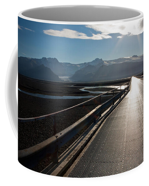 Iceland Coffee Mug featuring the photograph Bridge to a Glacier by Anthony Doudt