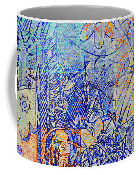 Abstract Coffee Mug featuring the digital art Bridges by Gabrielle Schertz