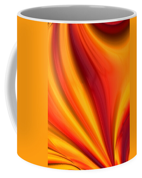 Digital Art Coffee Mug featuring the digital art Bright Petals by Amanda Moore