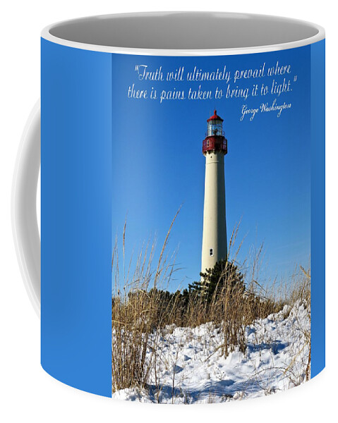 Cape May Lighthouse Coffee Mug featuring the photograph Bring Truth to Light by Nancy Patterson