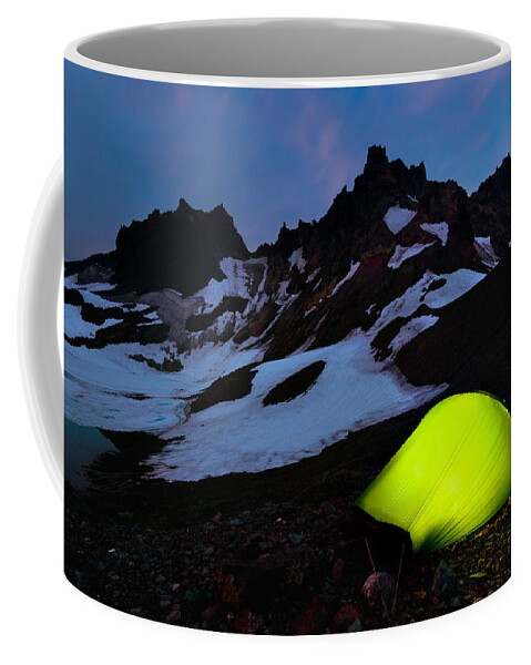 Broken To Mt. Coffee Mug featuring the photograph Broken Top Camp by Andrew Kumler