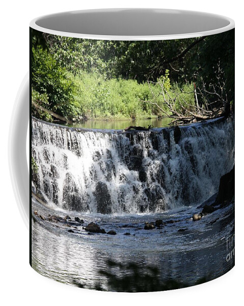 Bronx River Waterfall Coffee Mug featuring the photograph Bronx River Waterfall by John Telfer