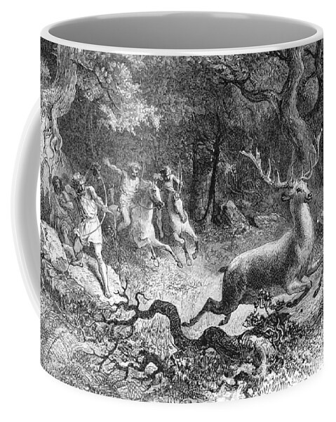 Bronze Age Coffee Mug featuring the photograph Bronze Age, Hunting Scene by British Library