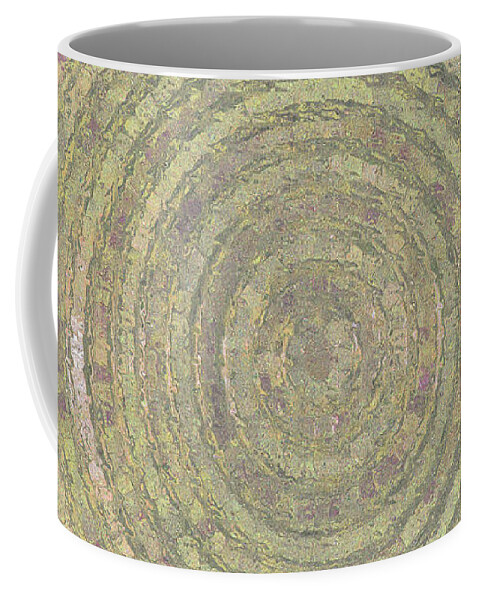 Bronze Metallic Abstract Coffee Mug featuring the digital art Bronze Gold Ripples by Pamela Smale Williams