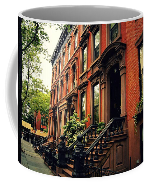 Brooklyn Coffee Mug featuring the photograph Brooklyn Brownstone - New York City by Vivienne Gucwa