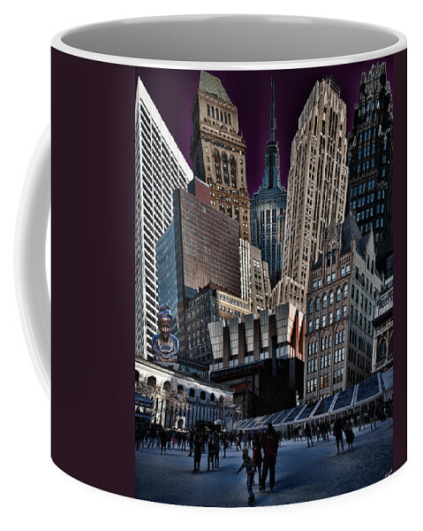 Bryant Park Coffee Mug featuring the photograph Bryant Park Collage by Chris Lord