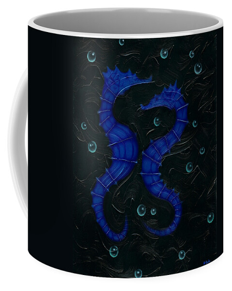 Sea Life Coffee Mug featuring the painting Bubbles. by Kenneth Clarke
