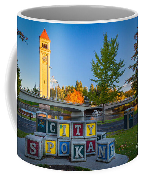 America Coffee Mug featuring the photograph Building the City by Inge Johnsson