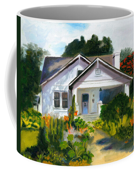 Bungalow Coffee Mug featuring the painting Bungalow in Sunlight by Jill Ciccone Pike