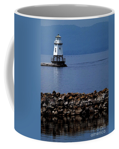 Lighthouse Coffee Mug featuring the photograph Burlington Breakwater North Lighthouse by James Aiken