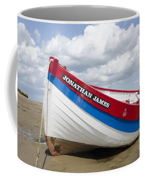 Jonathan James Coffee Mug featuring the photograph Burnham Staithe Jonathan James by Steev Stamford