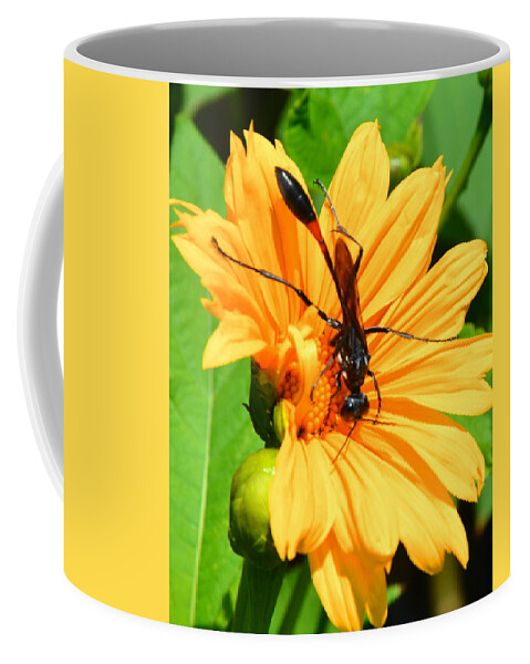 Insect Coffee Mug featuring the painting Busy as a Bee by AnnaJo Vahle